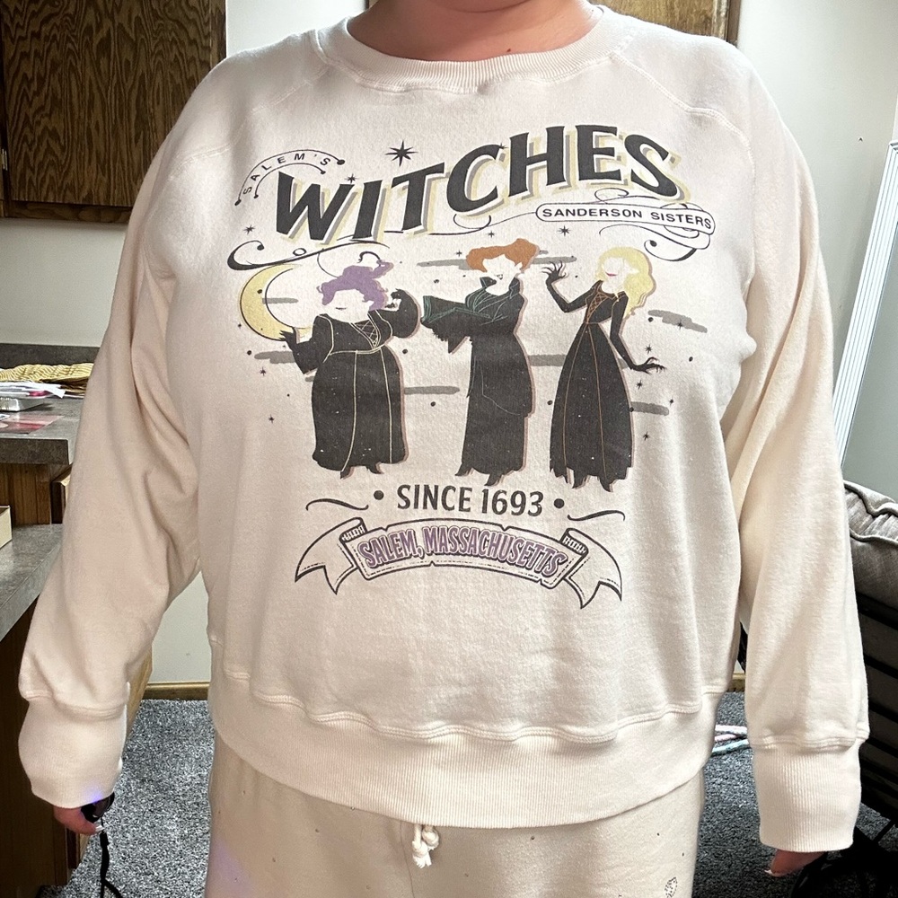 Disney Cream Witches Graphic Sweatshirt